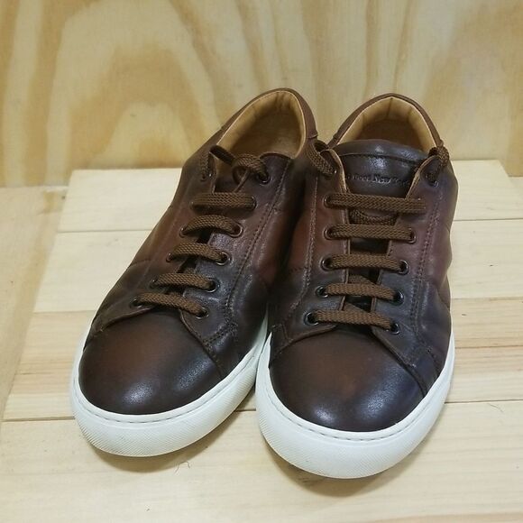 The Boot New York Colton  Brown Leather Nappa  Sneaker Men size 8 1/2 - Picture 6 of 9